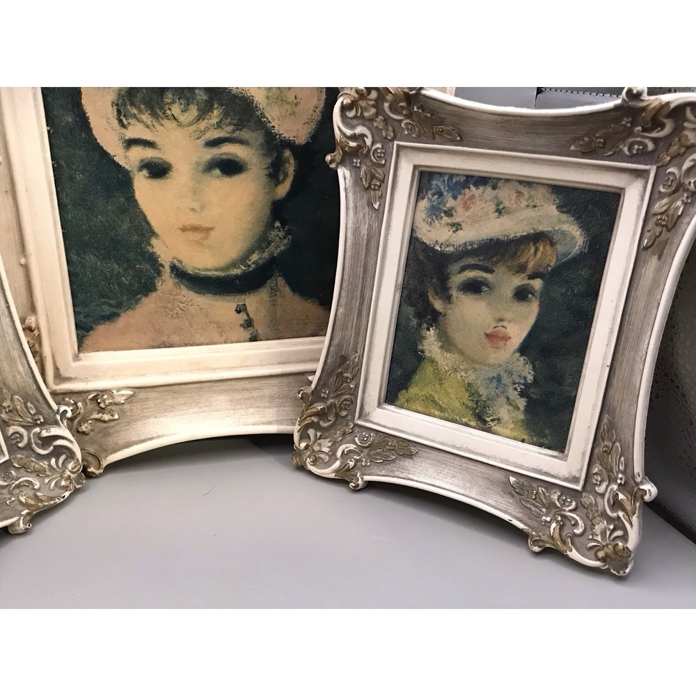Three VTG 1950's Jeffe Huldah Framed Prints Annette Marianne Suzanne‎ 10x11 7X7 - Picture 4 of 13